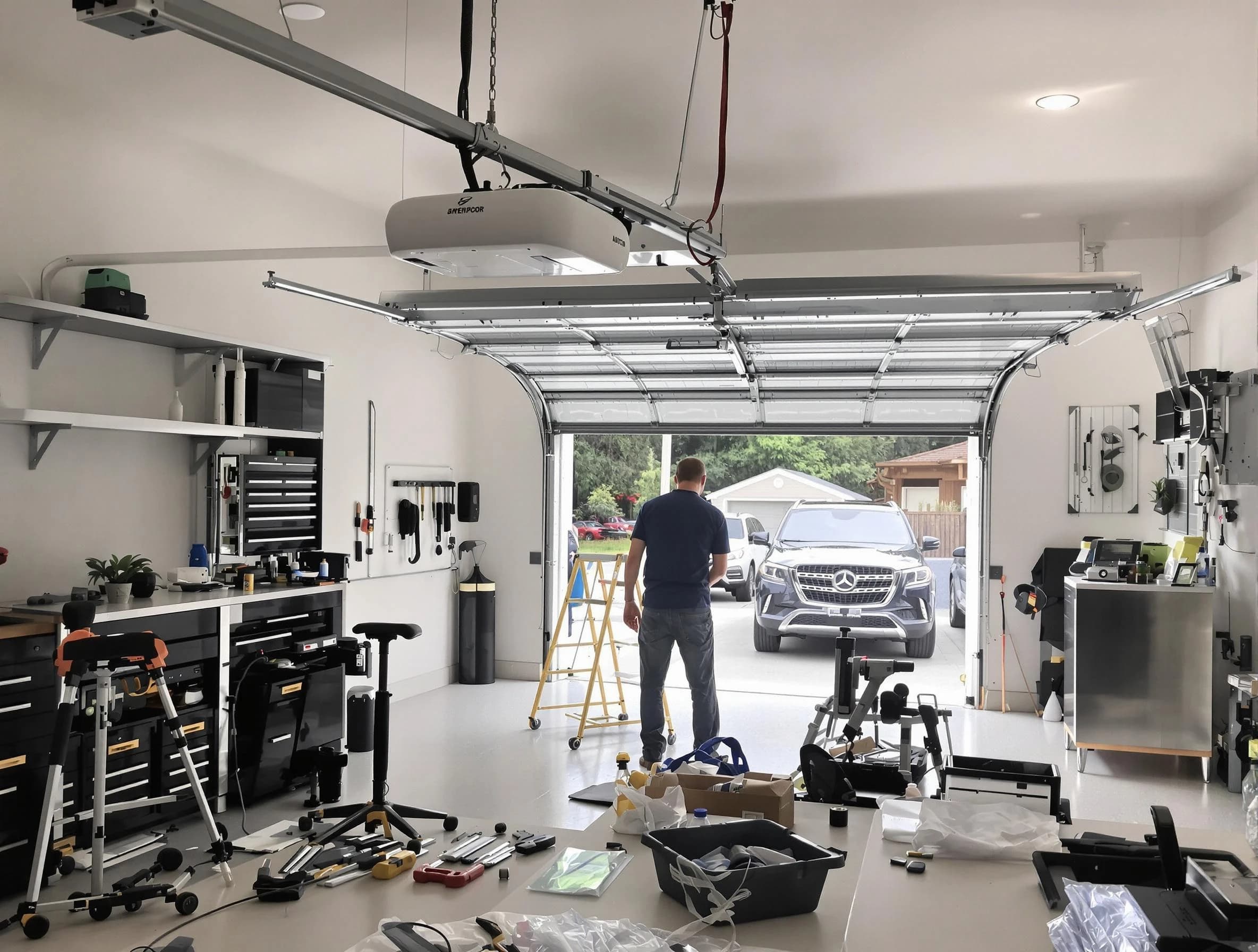 Garage door opener installation by Marietta Garage Door Repair in Marietta